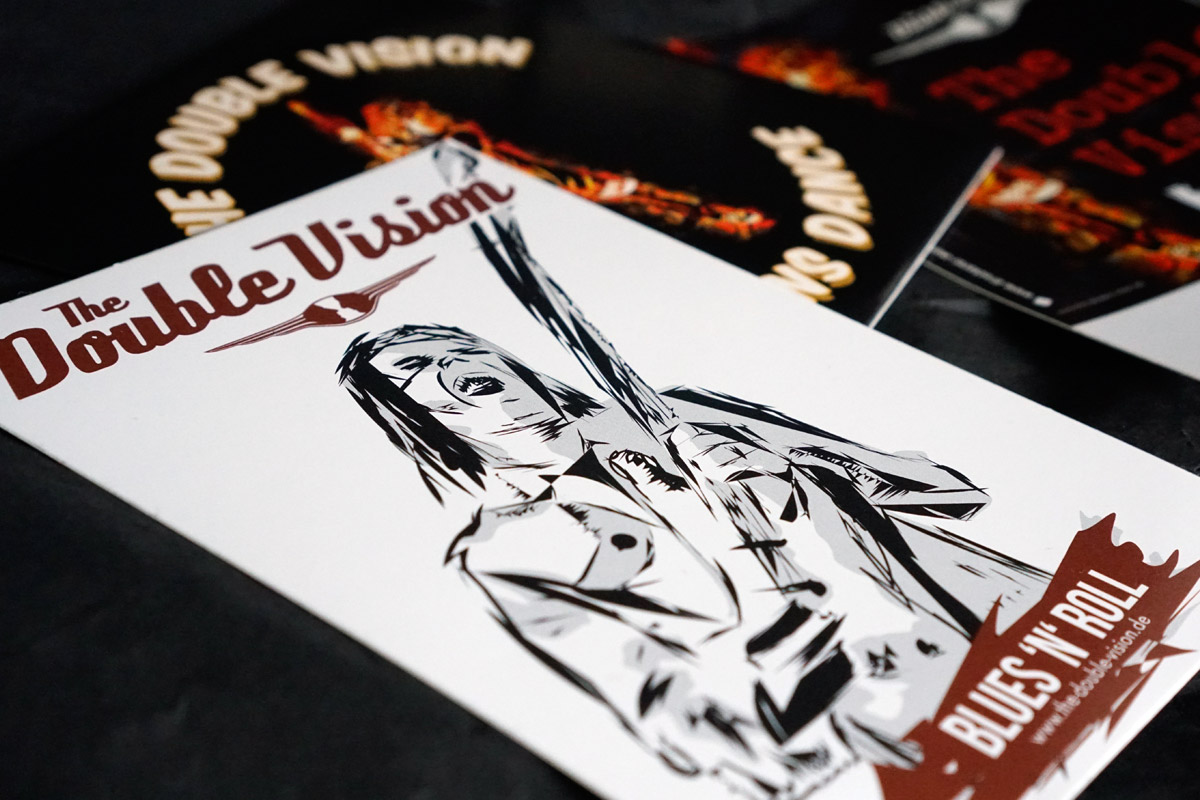The Double Vision - Sticker und CD Cover des Album Demons Dance - Titelbild Glück auf 2.0