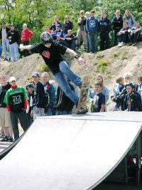 Danny Darkslide beim Contest auf der Rampe